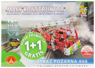 Klocki Konstrukcyjne metalowe Mały Konstruktor Straż Pożarna GRATIS ALEXANDER 1623