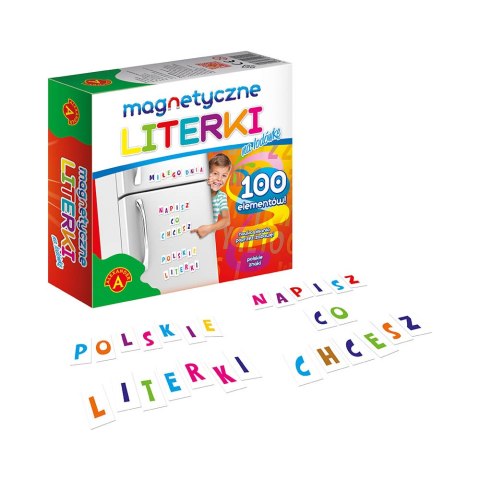 Literki magnetyczne na lodówkę 100 elementów ALEXANDER 0811