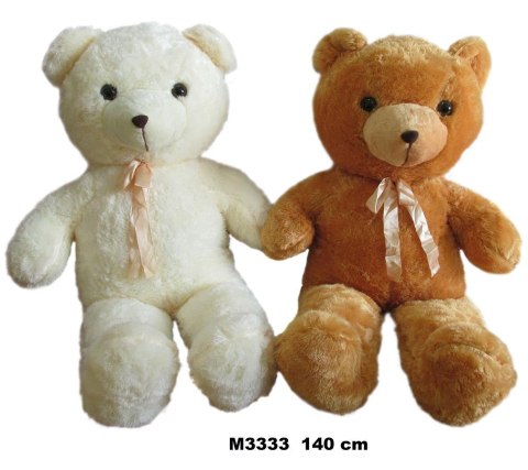 Pluszak Miś 140cm Siedzący z kokardą SUN-DAY M3333