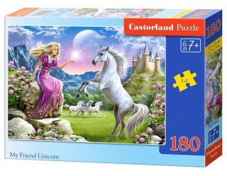 Puzzle 180 elementów My Friend Unicorn CASTORLAND B-018024