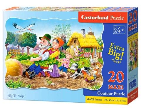 Puzzle 20 Maxi podłogowe, konturowe Big Turnip CASTORLAND C-02283