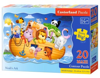 Puzzle 20 Maxi podłogowe, konturowe Noah s Ark CASTORLAND C-02245