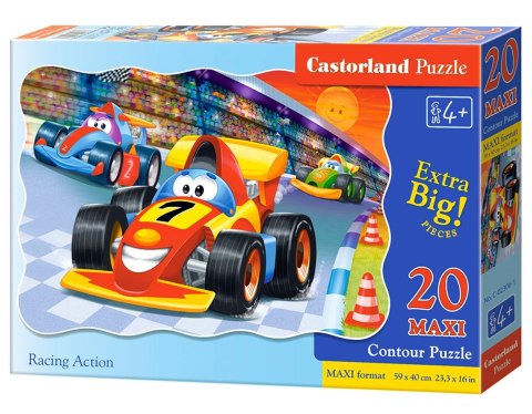 Puzzle 20 Maxi podłogowe, konturowe Racing Action CASTORLAND C-02306