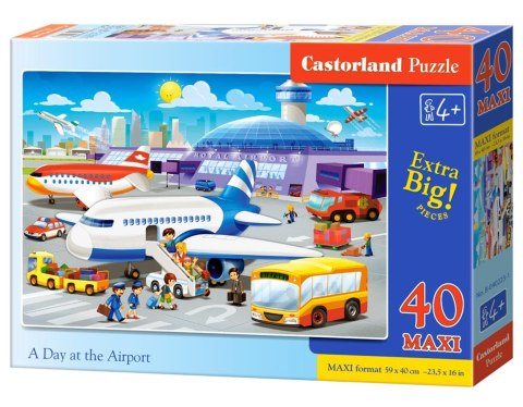 Puzzle 40 Maxi podłogowe A Day at the Airport CASTORLAND B-040223
