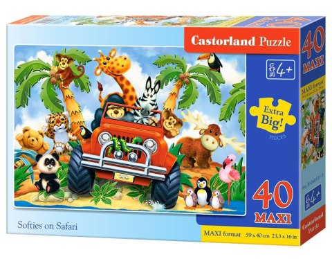 Puzzle 40 Maxi podłogowe Softies on Safari CASTORLAND B-040131