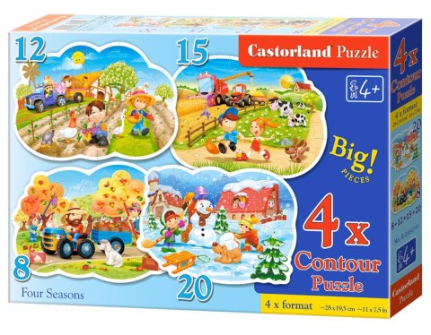 Puzzle 4w1 /8-12-15-20/ konturowe Four Seasons CASTORLAND B-043019