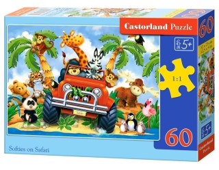 Puzzle 60 elementów Softies on Safari CASTORLAND B-06793