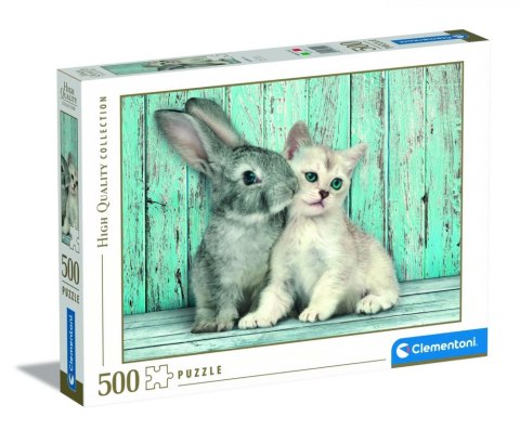 Puzzle Clementoni 500 elementów Kot z Królikiem 35004