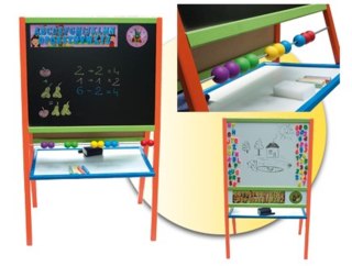 Tablica stojąca magnetyczno-kredowa akcesoria 90cm kolorowa 3TOYSM OPC