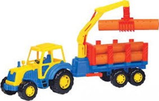 Traktor plastikowy z przyczepą 59cm POLESIE 35370