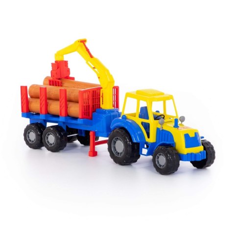 Traktor plastikowy z przyczepą 59cm POLESIE 35370