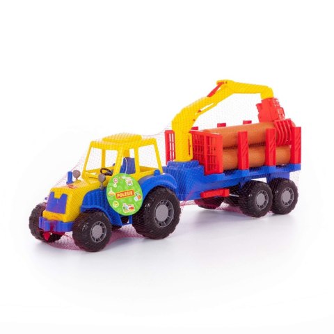 Traktor plastikowy z przyczepą 59cm POLESIE 35370