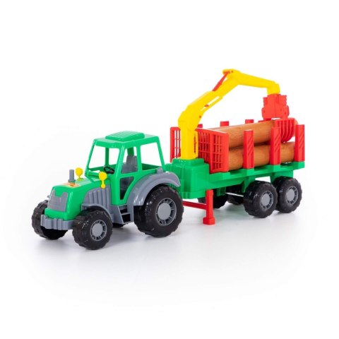 Traktor plastikowy z przyczepą 59cm POLESIE 35370