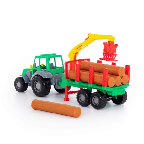 Traktor plastikowy z przyczepą 59cm POLESIE 35370