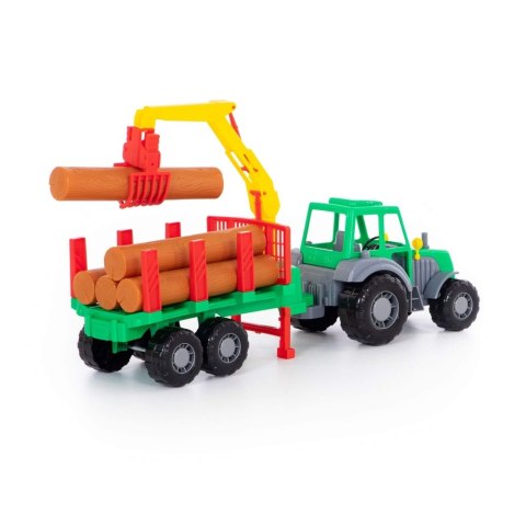 Traktor plastikowy z przyczepą 59cm POLESIE 35370