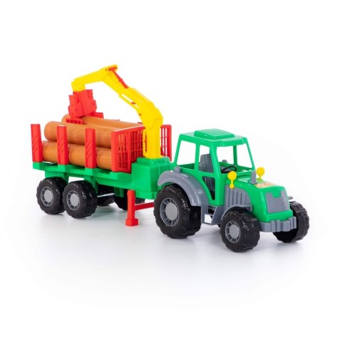 Traktor plastikowy z przyczepą 59cm POLESIE 35370