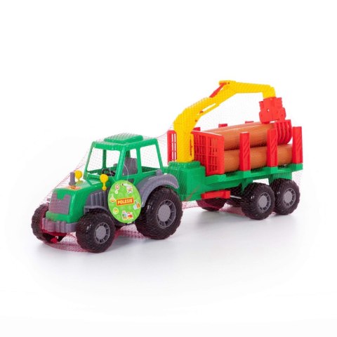Traktor plastikowy z przyczepą 59cm POLESIE 35370