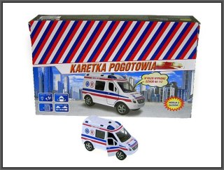Auto Pogotowie Van metalowe 11cm HIPO HKG090