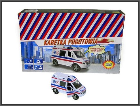 Auto Pogotowie Van metalowe 11cm HIPO HKG090