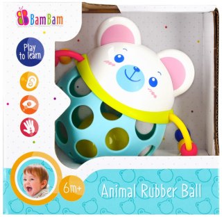 Gumowa Kula z grzechotką Miś BAM BAM 383722