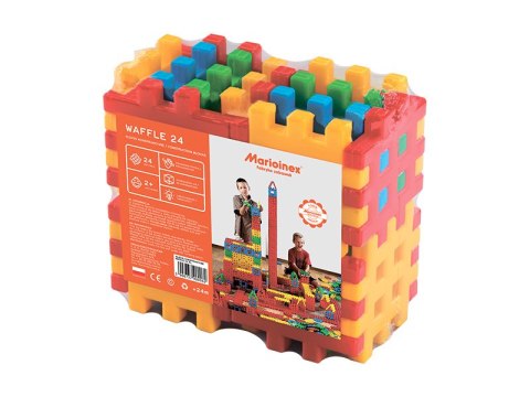 Klocki konstrukcyjne Waffle 24 elementy Kostka MARIOINEX 900062