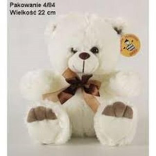 Pluszak Miś z kokardą siedzący 22cm DEEF 2969