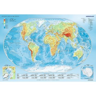 Puzzle 1000 elementów Mapa fizyczna świata TREFL 10463 TR