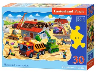 Puzzle 30 elementów, konturowe House in construction CASTORLAND B-03686