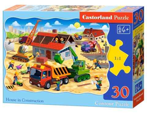Puzzle 30 elementów, konturowe House in construction CASTORLAND B-03686