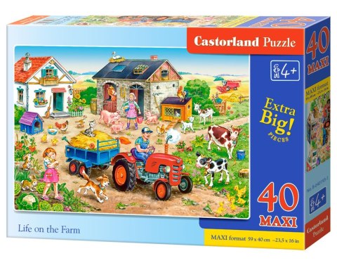 Puzzle 40 Maxi podłogowe Life on the Farm CASTORLAND B-040193