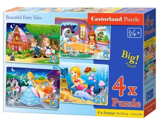 Puzzle 4w1 /8-12-15-20/ Beautiful Fairy Tales CASTORLAND B-041008