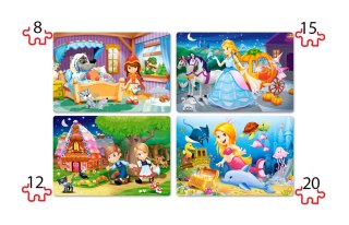 Puzzle 4w1 /8-12-15-20/ Beautiful Fairy Tales CASTORLAND B-041008
