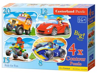 Puzzle 4w1 /8-12-15-20/ konturowe Ride for Fun CASTORLAND B-043057