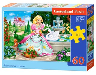 Puzzle 60 elementów Princess with Swan CASTORLAND B-066056