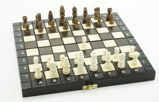 Szachy drewniane Tradycyjne 27 cm ABINO