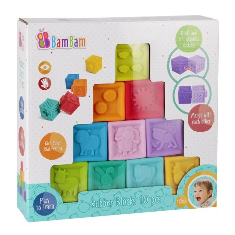Gumowe klocuszki 10 szt. BAM BAM 432486