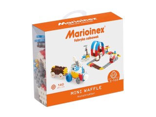 Klocki konstrukcyjne Mini Waffle 140 elementów Konstruktor Duży niebieski MARIOINEX 902820