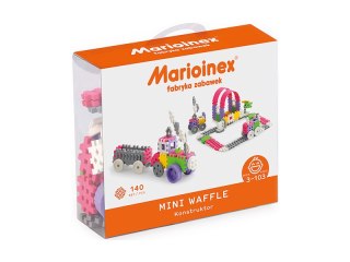 Klocki konstrukcyjne Mini Waffle 140 elementów Konstruktor Duży różowy MARIOINEX 902837