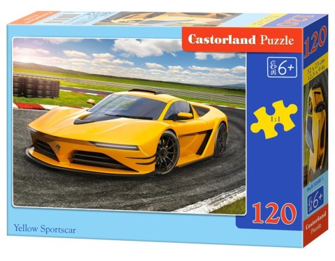 Puzzle 120 elementów Yellow Sportscar CASTORLAND B-13500