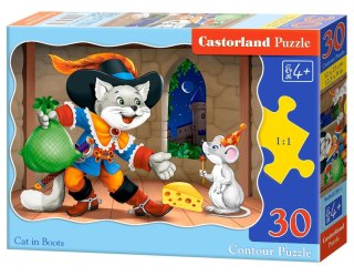 Puzzle 30 elementów, konturowe Cat in Boots CASTORLAND B-03730