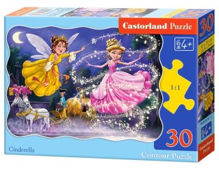 Puzzle 30 elementów, konturowe Cinderella CASTORLAND B-03747