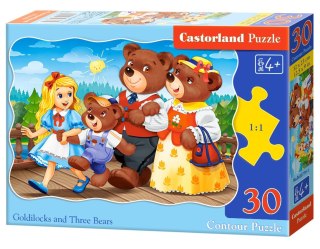 Puzzle 30 elementów, konturowe Goldilocks and Three Bears CASTORLAND B-03716