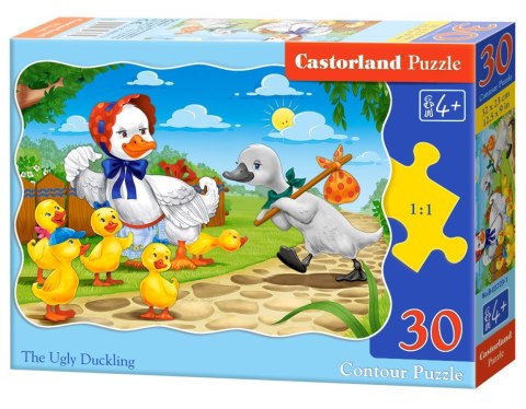 Puzzle 30 elementów, konturowe The Ugly Duckling CASTORLAND B-03723