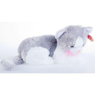 Pluszak 32 cm Kot leżący z kokardą DEEF 3478