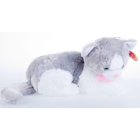 Pluszak 32 cm Kot leżący z kokardą DEEF 3478