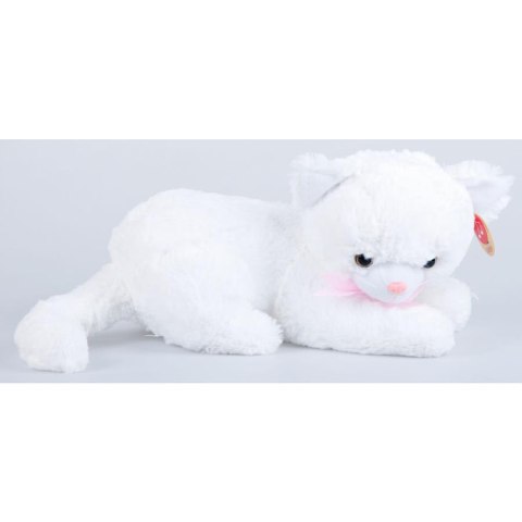 Pluszak 32 cm Kot z głosem leżący z kokardą DEEF 347