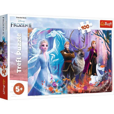 Puzzle 100 elementów Magia Krainy Lodu TREFL 16366