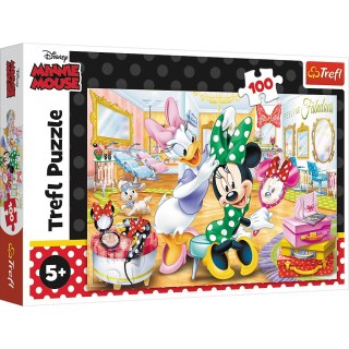 Puzzle 100 elementów Minnie w salonie kosmetycznym TREFL 16387 TREF