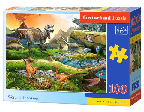Puzzle 100 elementów World of Dinosaurs CASTORLAND B-111084