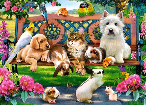 Puzzle 180 elementów Pets in the Park CASTORLAND B-018444